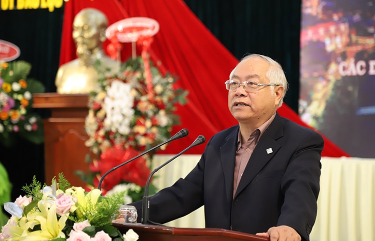 Ông Đinh Minh Quý – Chủ tịch Hiệp hội Doanh nghiệp tỉnh Lâm Đồng phát biểu tại buổi lễ