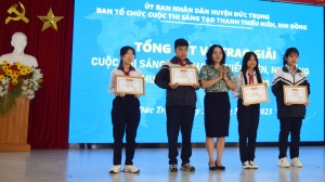Trao giải Cuộc thi Sáng tạo thanh thiếu niên, nhi đồng huyện Đức Trọng năm 2023