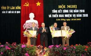 Đảng ủy Khối các cơ quan tỉnh: 3 đảng viên nhận Huy hiệu Đảng