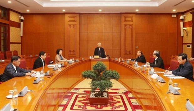 Tổng Bí thư, Chủ tịch nước Nguyễn Phú Trọng phát biểu chỉ đạo cuộc họp Tiểu ban Nhân sự Đại hội XIII của Đảng