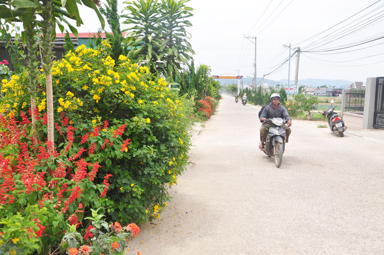 Con đường hoa của một mô hình khu dân cư kiểu mẫu tại xã Lạc Lâm - Đơn Dương