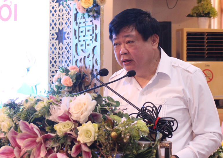 PGS.TS, nhà văn Nguyễn Thế Kỷ - Chủ tịch Hội đồng Lý luận phê bình văn học nghệ thuật Trung ương, phát biểu tại hội nghị tập huấn