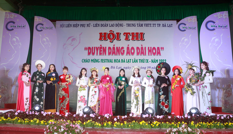 Đà Lạt: Hội thi Duyên dáng áo dài hoa chào mừng Festival Hoa Đà Lạt năm 2022