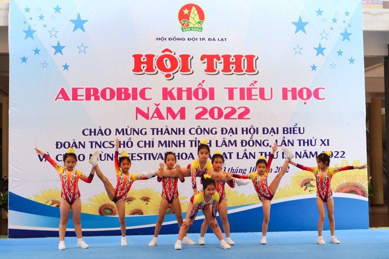 Học sinh Đà Lạt tham gia Hội thi Aerobic khối tiểu học