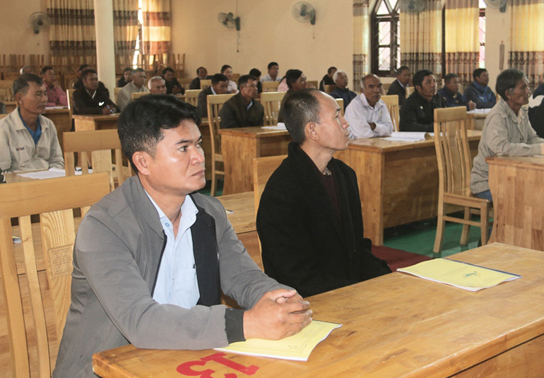 Các đại biểu trên địa bàn huyện Đam Rông tham dự hội nghị tập huấn