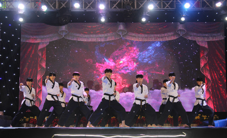 Biểu diễn võ thuật Taewondo của các võ sinh Hàn Quốc