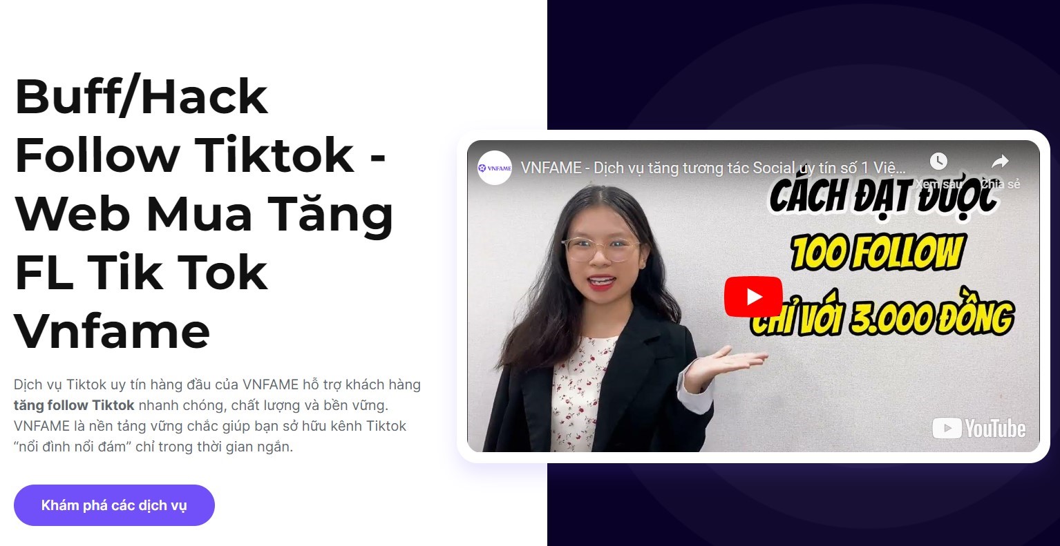 Tổng hợp 5 dịch vụ Tiktok uy tín tại Vnfame