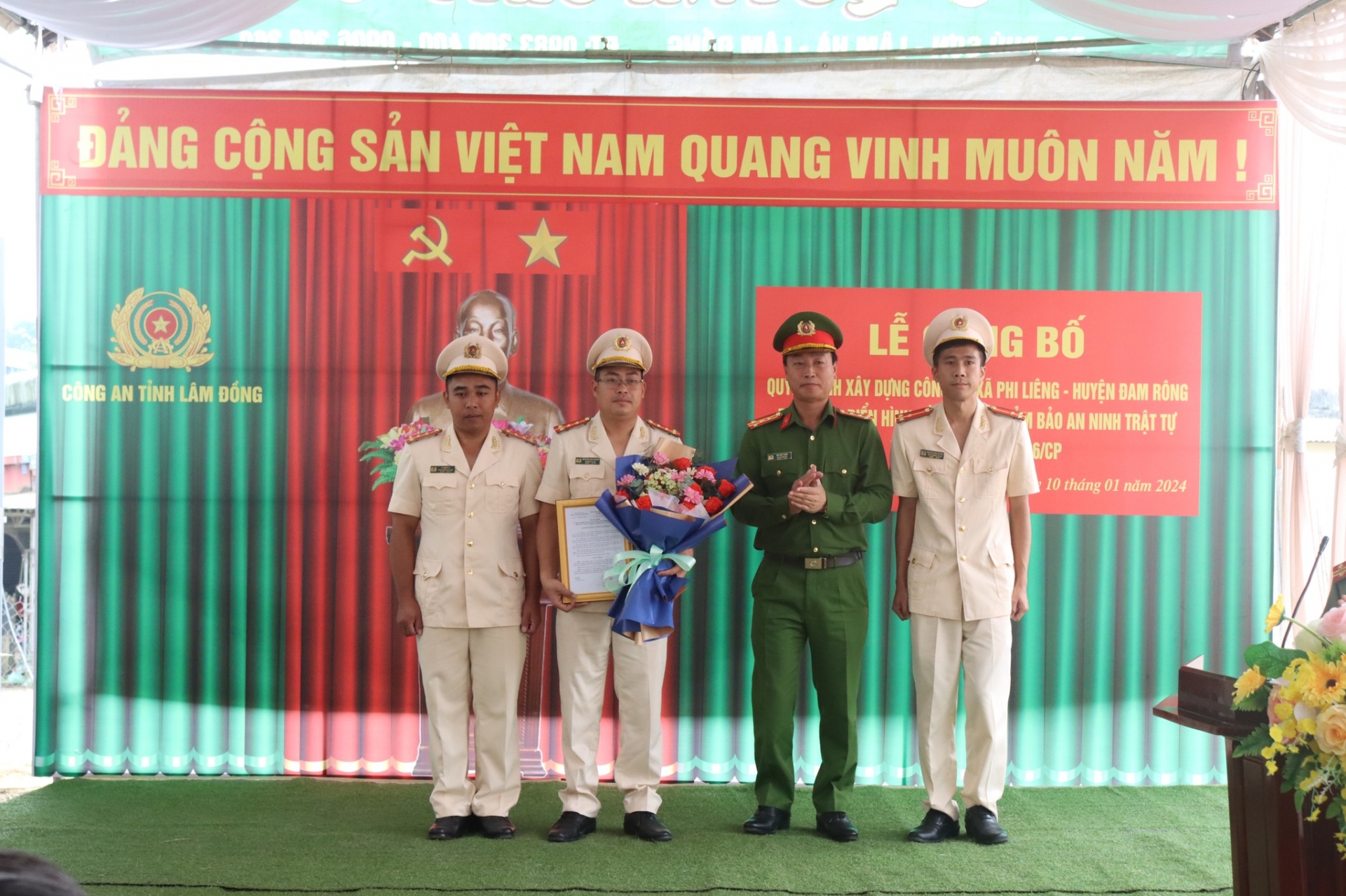 Xây dựng Công an xã Phi Liêng tiêu biểu, điển hình trong công tác đảm bảo an ninh trật tự và thực hiện Đề án 06