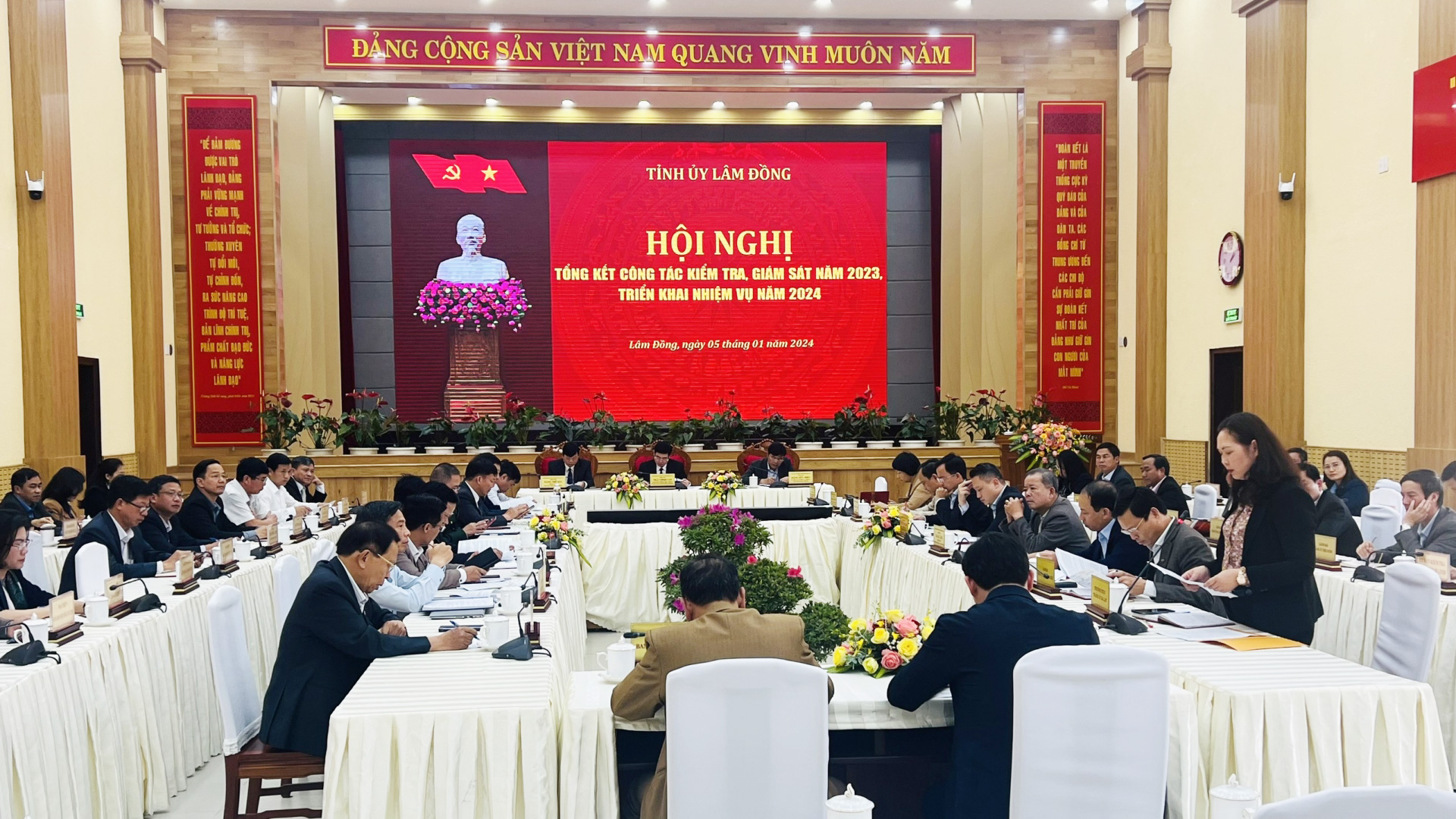 Tỉnh ủy Lâm Đồng tổng kết công tác kiểm tra, giám sát năm 2023, triển khai nhiệm vụ năm 2024