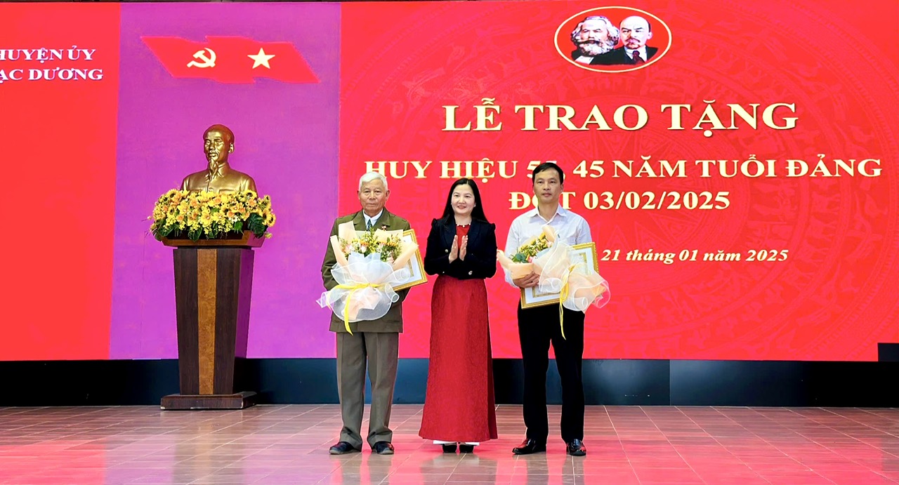 Lạc Dương: Trao tặng Huy hiệu Đảng đợt 3/2
