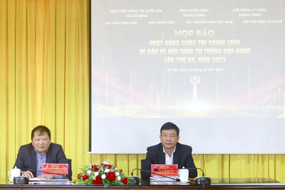 Phát động Cuộc thi chính luận về bảo vệ nền tảng tư tưởng của Đảng lần thứ ba, năm 2023