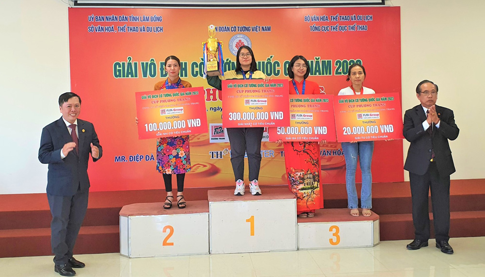 Kỳ thủ Nguyễn Hoàng Yến và Nguyễn Thành Bảo vô địch cờ tiêu chuẩn Giải Vô địch Cờ tướng quốc gia tại Đà Lạt
