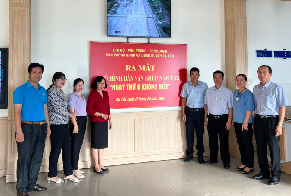 Đạ Tẻh: Ra mắt mô hình Ngày thứ 6 không viết tại Bộ phận một cửa