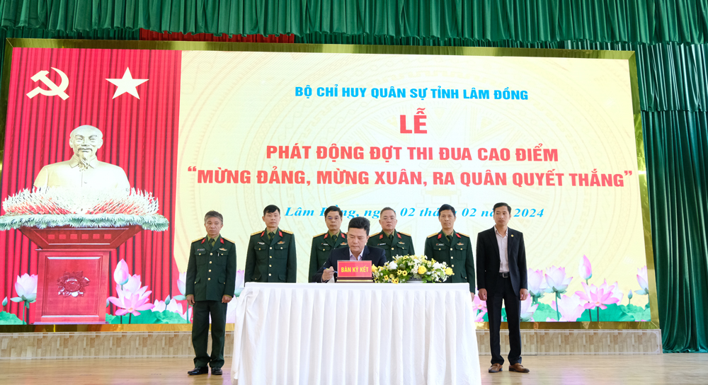 Bộ CHQS tỉnh phát động đợt thi đua cao điểm “Mừng Đảng, mừng Xuân, ra quân quyết thắng”
