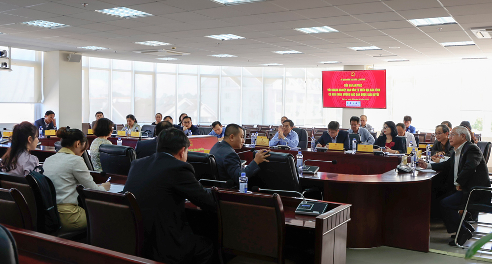Phó Chủ tịch UBND tỉnh Võ Ngọc Hiệp chủ trì tiếp và làm việc với doanh nghiệp, nhà đầu tư tháng 2/2024