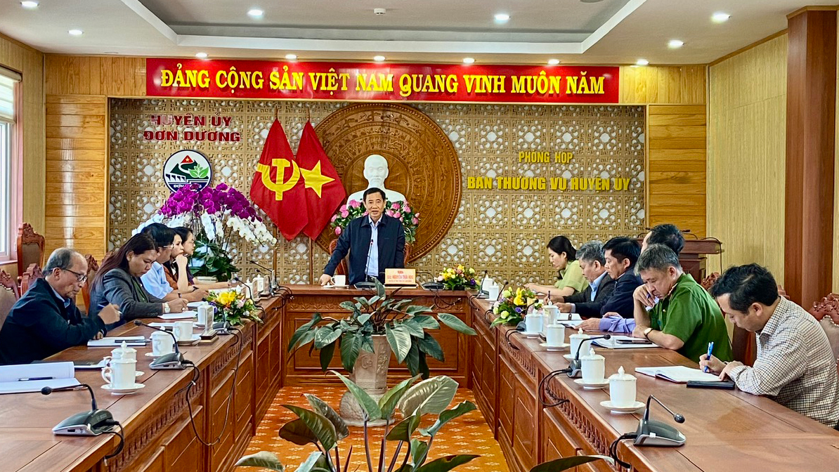 Quyền Bí thư Tỉnh ủy Nguyễn Thái Học kiểm tra, nắm tình hình sau Tết Nguyên đán tại huyện Đơn Dương, Đức Trọng