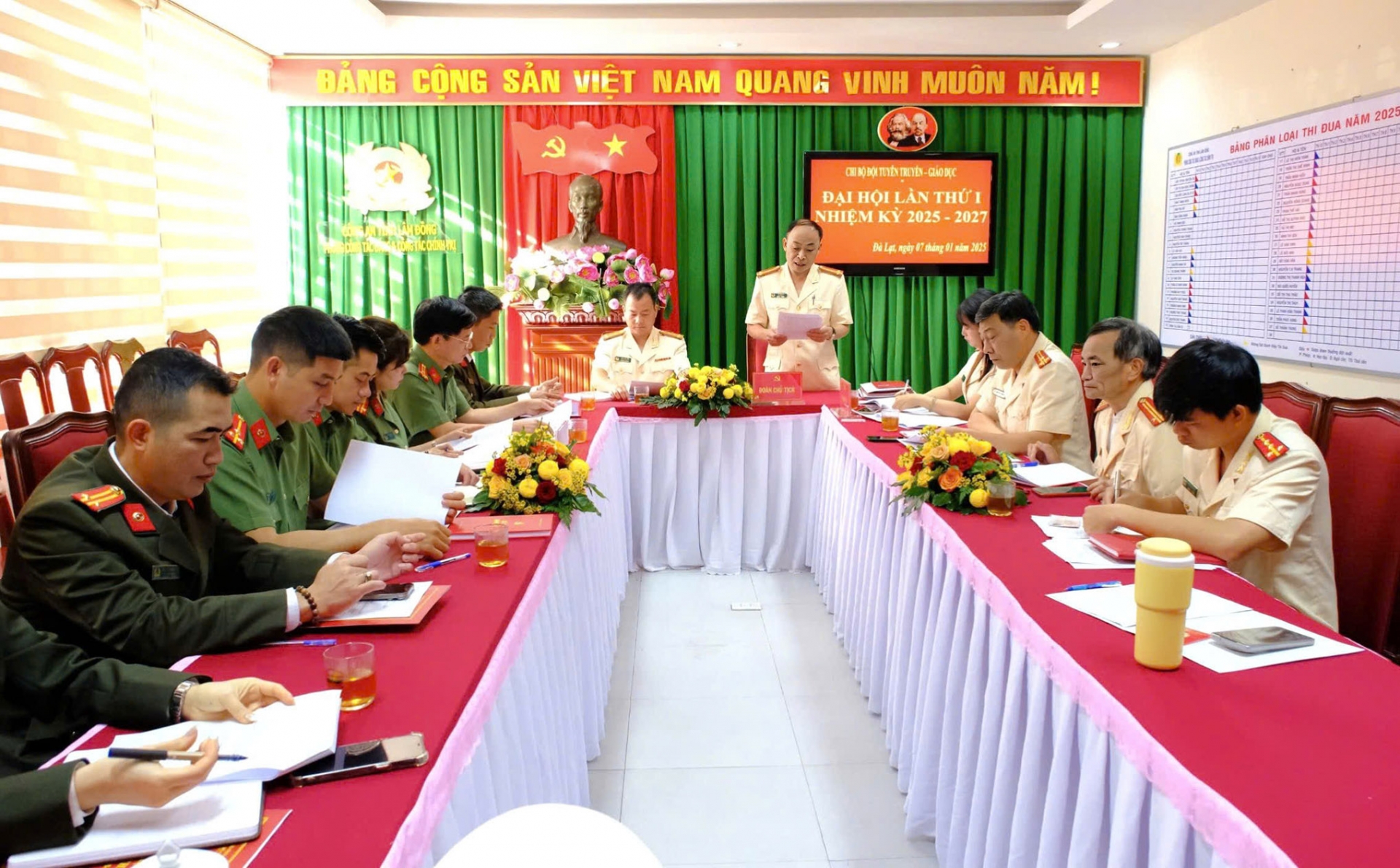 Đảng bộ Công an Lâm Đồng: 66/81 chi bộ trực thuộc đảng bộ cơ sở đã hoàn thành Đại hội nhiệm kỳ 2025 - 2027