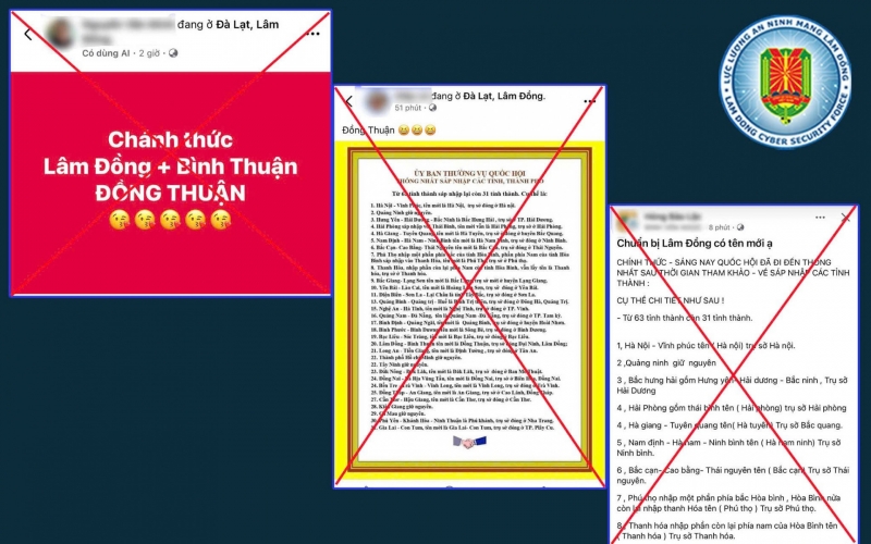 Thông tin Quốc hội thống nhất sáp nhập 63 tỉnh, thành là sai sự thật