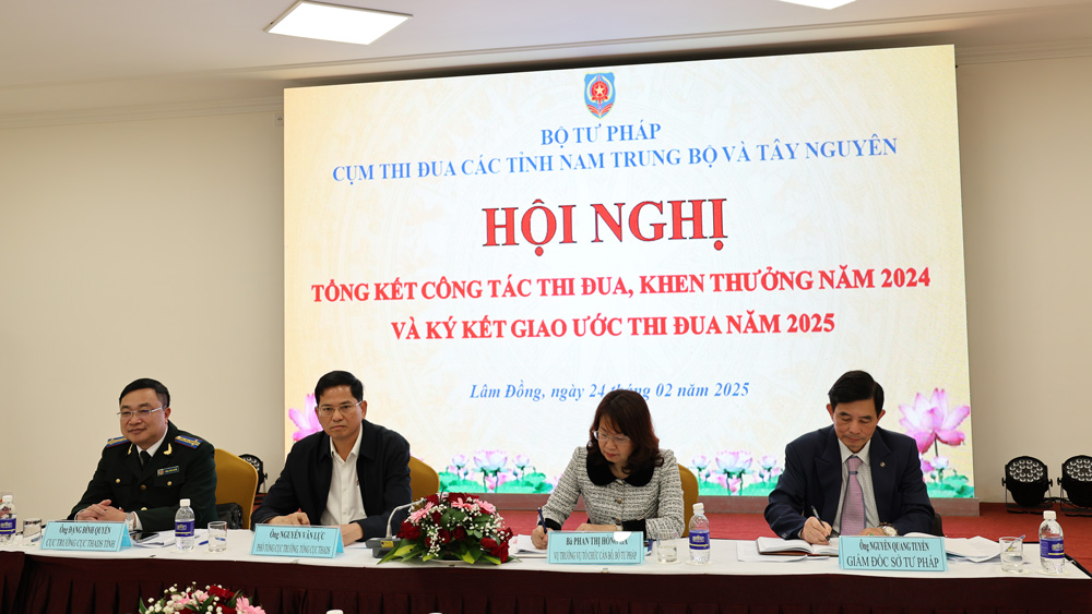 Cụm thi đua Khối Cơ quan Tư pháp các tỉnh Nam Trung bộ và Tây Nguyên tổng kết công tác thi đua, khen thưởng năm 2024