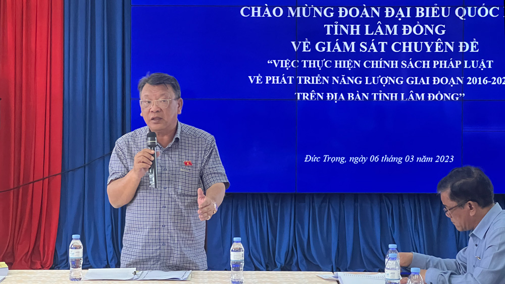 Đoàn Đại biểu Quốc hội giám sát phát triển năng lượng tại huyện Đức Trọng