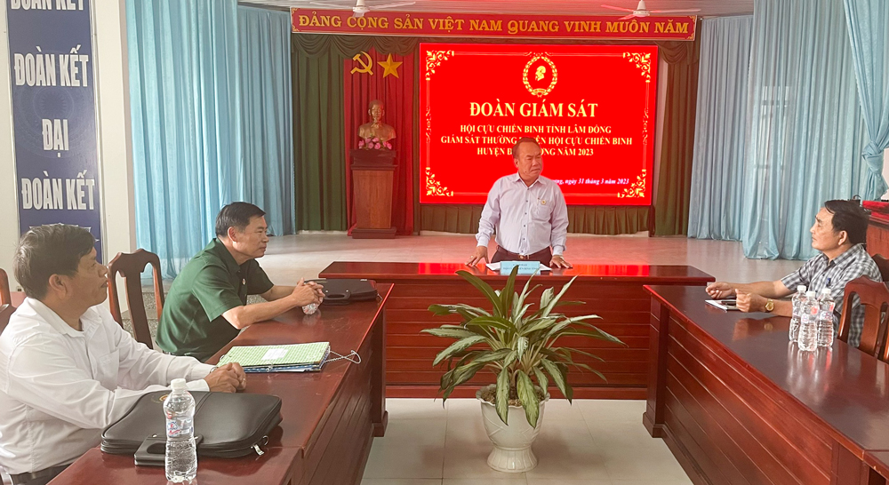 Hội Cựu chiến binh tỉnh tổ chức giám sát thường xuyên tại huyện Đức Trọng, Đơn Dương
