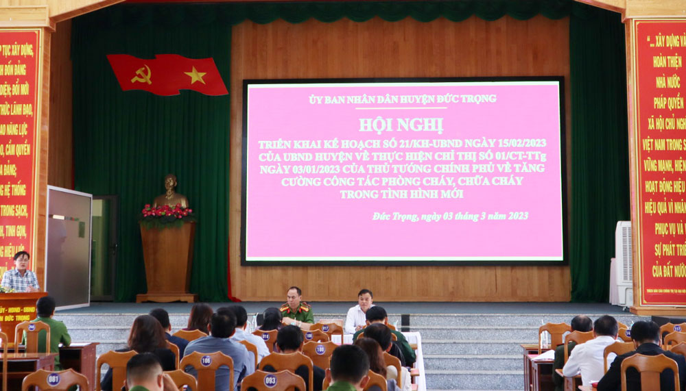 Đức Trọng triển khai thực hiện Chỉ thị của Thủ tướng Chính phủ về tăng cường công tác phòng cháy, chữa cháy