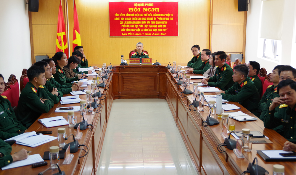 Bộ Quốc phòng tổng kết 10 năm thực hiện Luật Phổ biến, giáo dục pháp luật