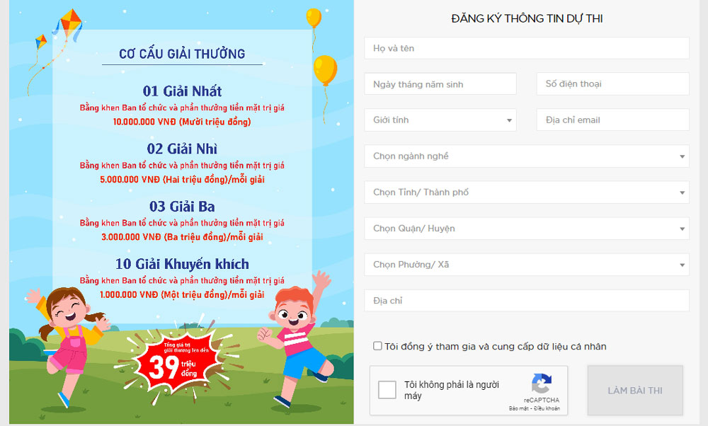 Cuộc thi trực tuyến Nâng cao nhận thức phòng tránh tai nạn bom mìn, vật nổ do chiến tranh để lại ở Việt Nam
