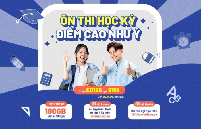 MobiFone Lâm Đồng triển khai gói cước học tập ED125 siêu ưu đãi