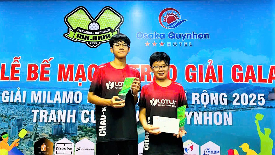 Cặp đôi vận động viên trẻ xuất sắc trong làng pickleball Đà Lạt của tỉnh