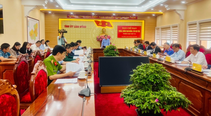 Phiên họp thứ 10 của Ban Chỉ đạo phòng, chống tham nhũng, lãng phí, tiêu cực tỉnh