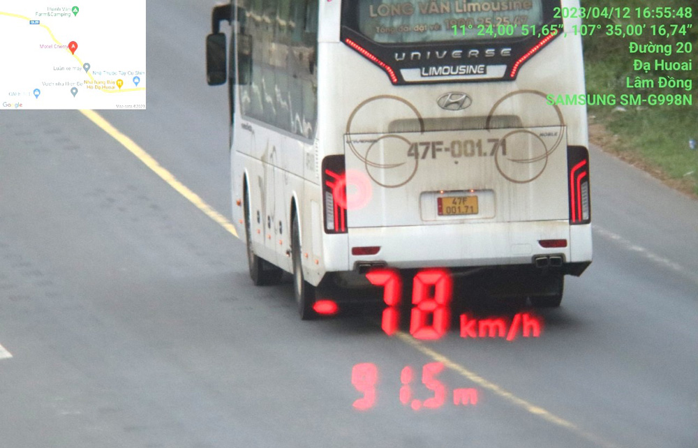Thu hồi phù hiệu 42 xe ô tô vi phạm tốc độ