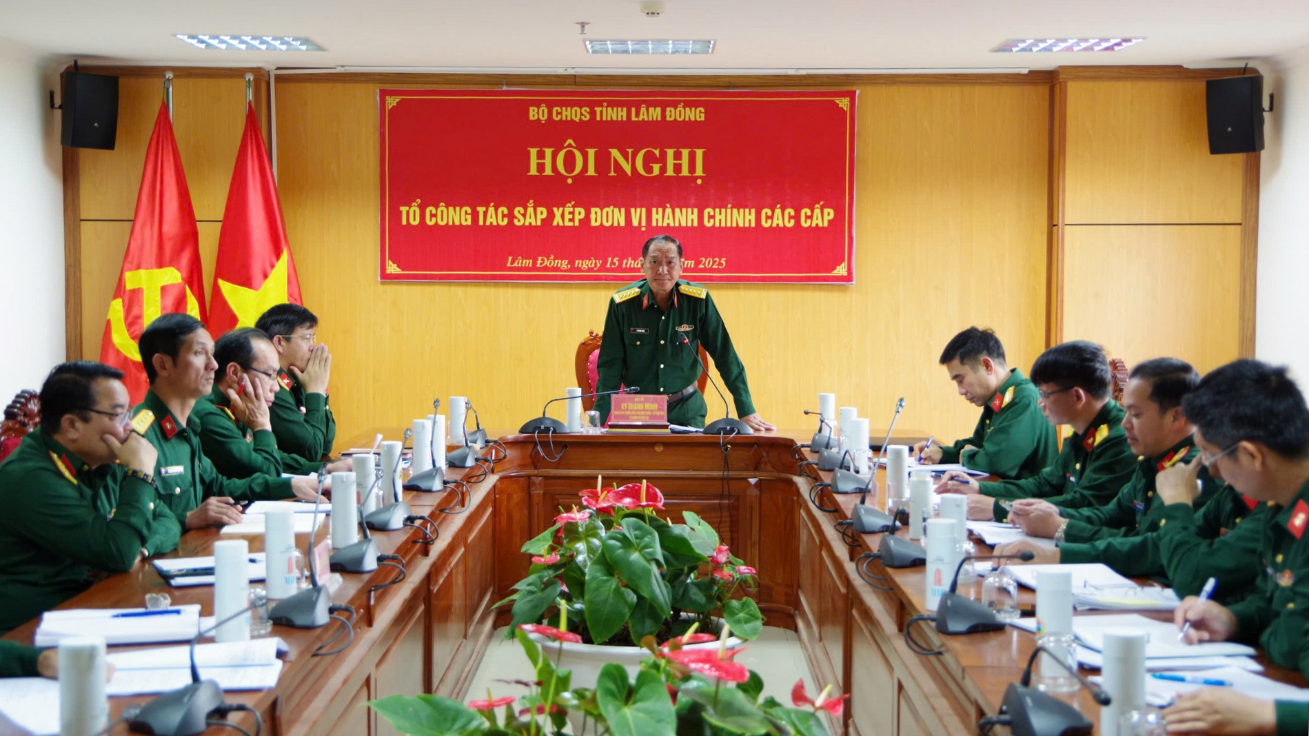 Bộ CHQS tỉnh Lâm Đồng tổ chức lấy ý kiến về công tác sắp xếp, sáp nhập đơn vị hành chính