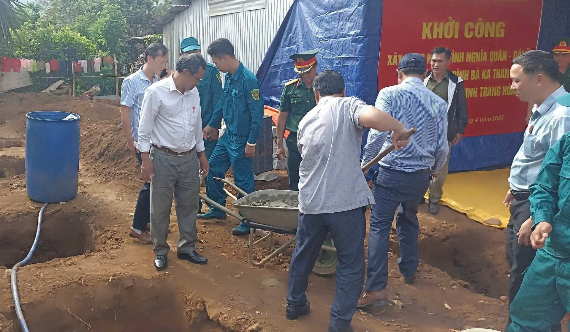 Di Linh: Khởi công xây dựng “Nhà tình nghĩa quân - dân”