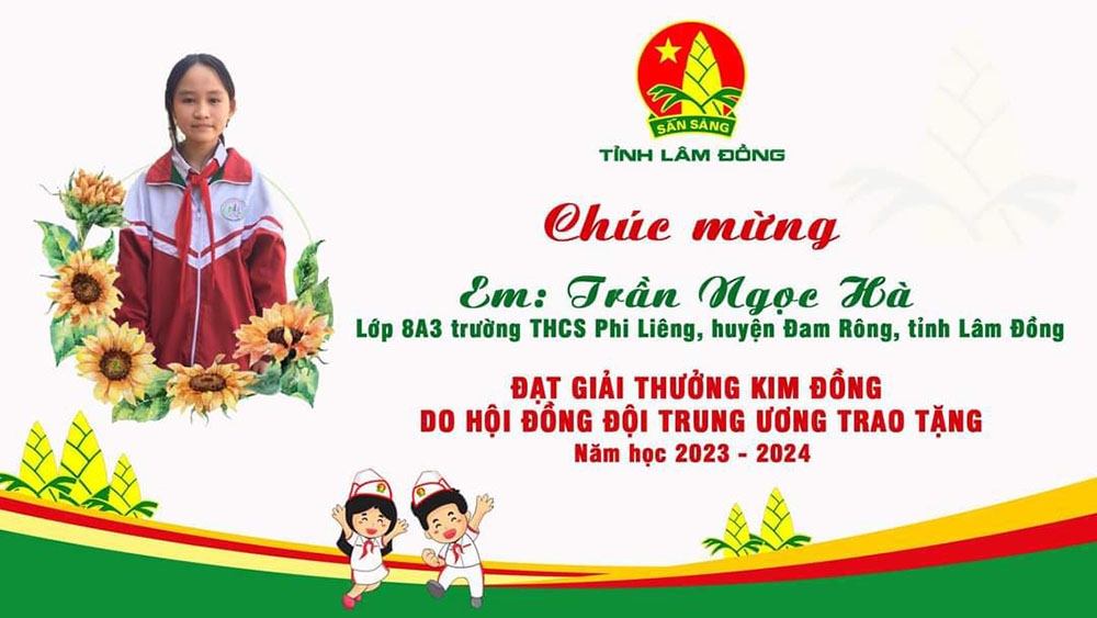 Học sinh trường vùng xa đạt Giải thưởng Kim Đồng