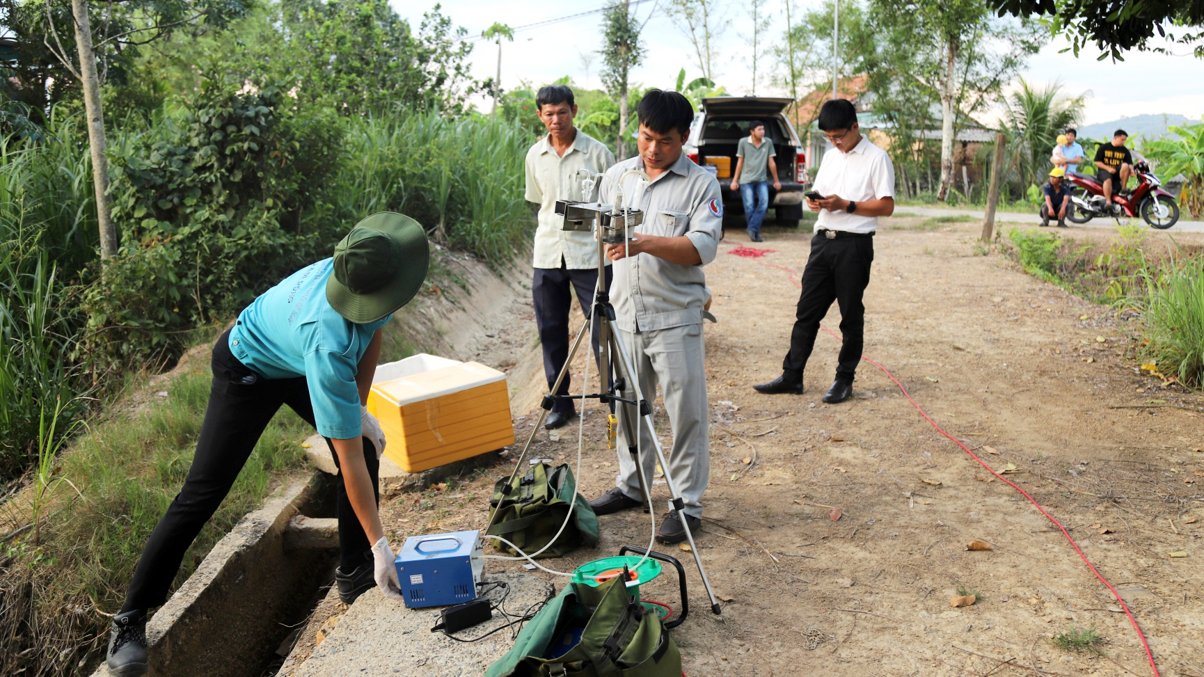 Mẫu không khí tại trại heo Trường Thịnh Farm có mùi hôi, nhưng không vượt ngưỡng
