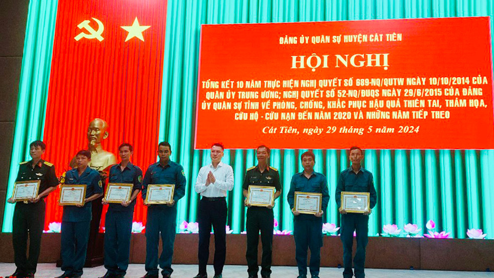 Cát Tiên: Phát huy vai trò lực lượng quân đôi trong phòng chống, khắc phục hậu quả thiên tai