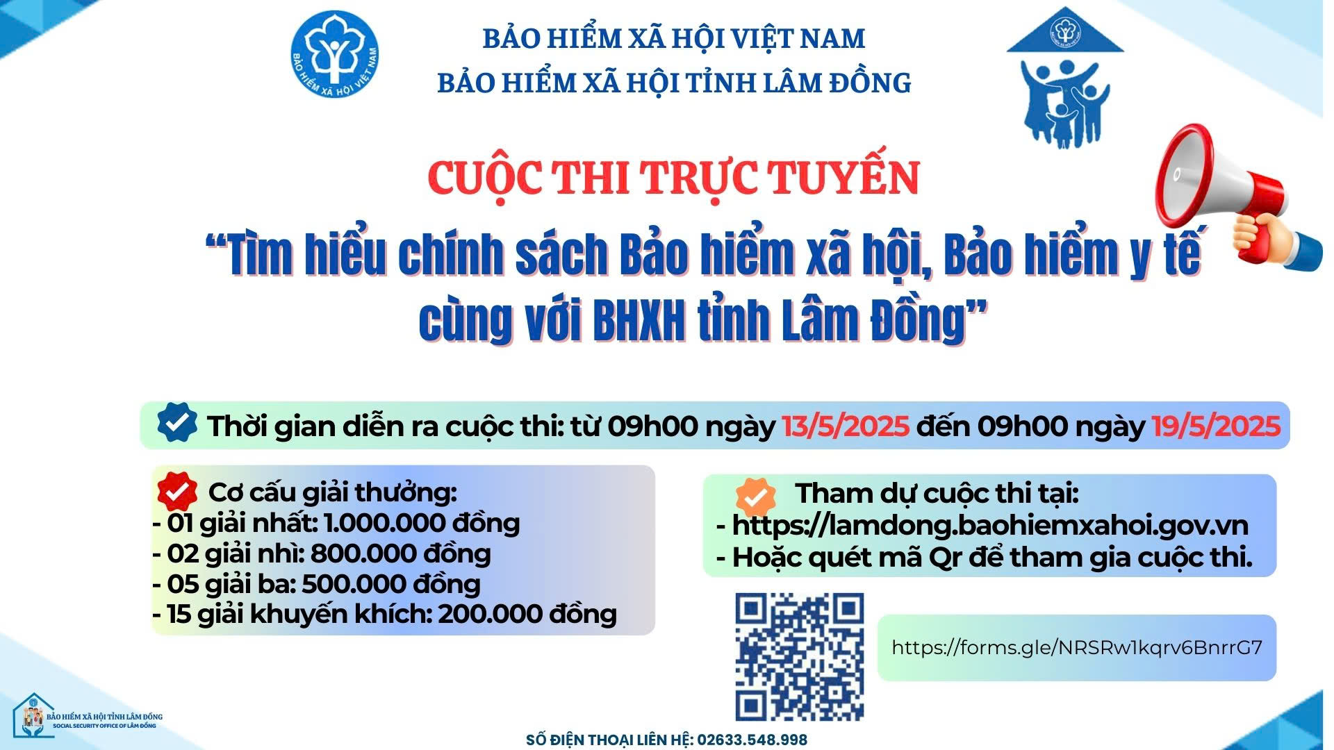 Cuộc thi “Tìm hiểu chính sách bảo hiểm xã hội, bảo hiểm y tế cùng với BHXH tỉnh Lâm Đồng”