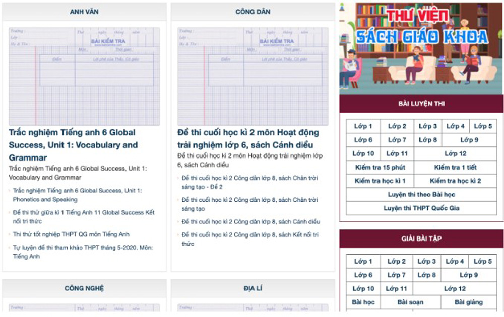 Baikiemtra - Kênh học online đáng tin cậy cho học sinh các cấp