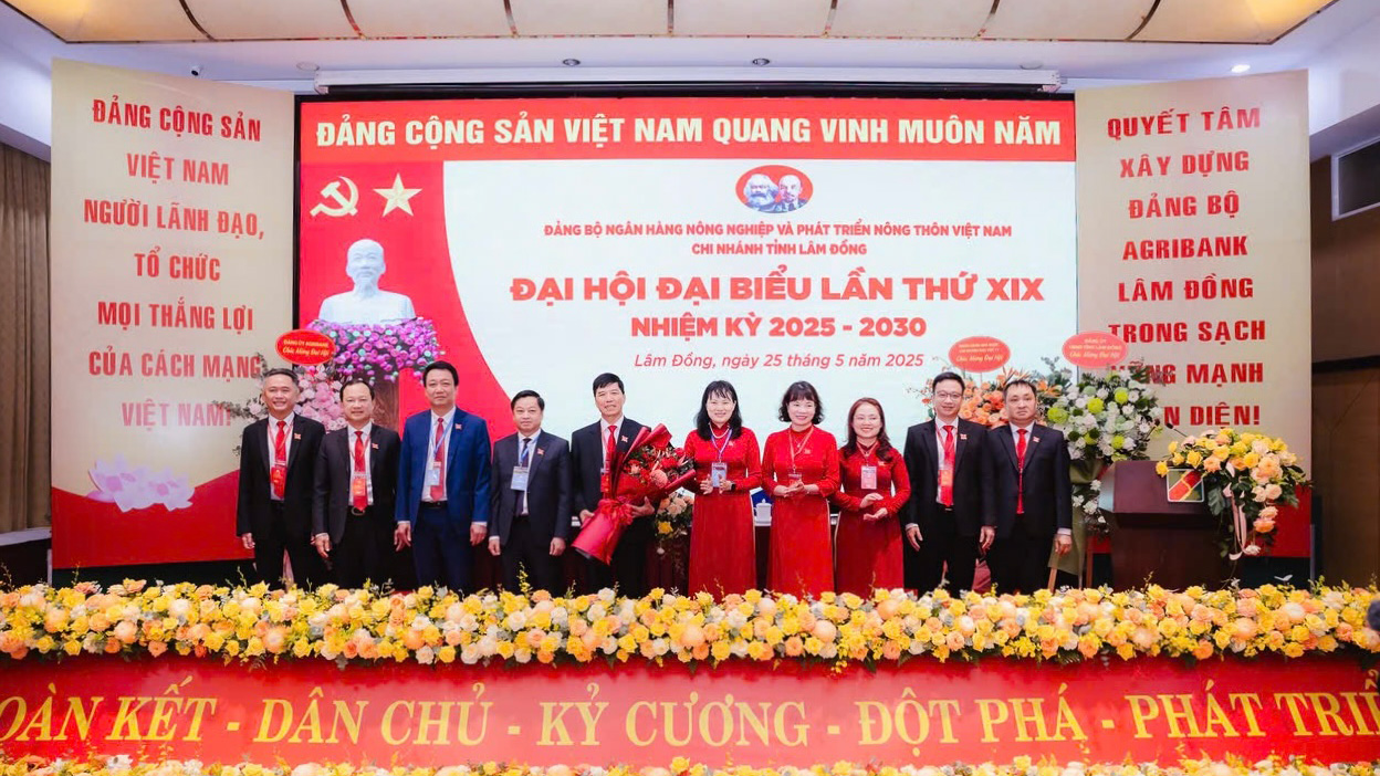 Agribank chi nhánh tỉnh Lâm Đồng tổ chức Đại hội Đảng bộ lần thứ XIX (nhiệm kỳ 2025-2030)