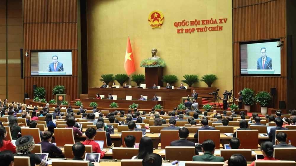Quốc hội họp phiên toàn thể, thảo luận tại hội trường về dự thảo Luật Nhà giáo