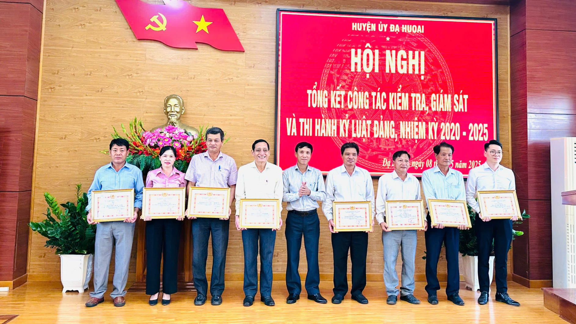 Đạ Huoai: Tổng kết công tác kiểm tra, giám sát và thi hành kỷ luật Đảng nhiệm kỳ 2020 - 2025