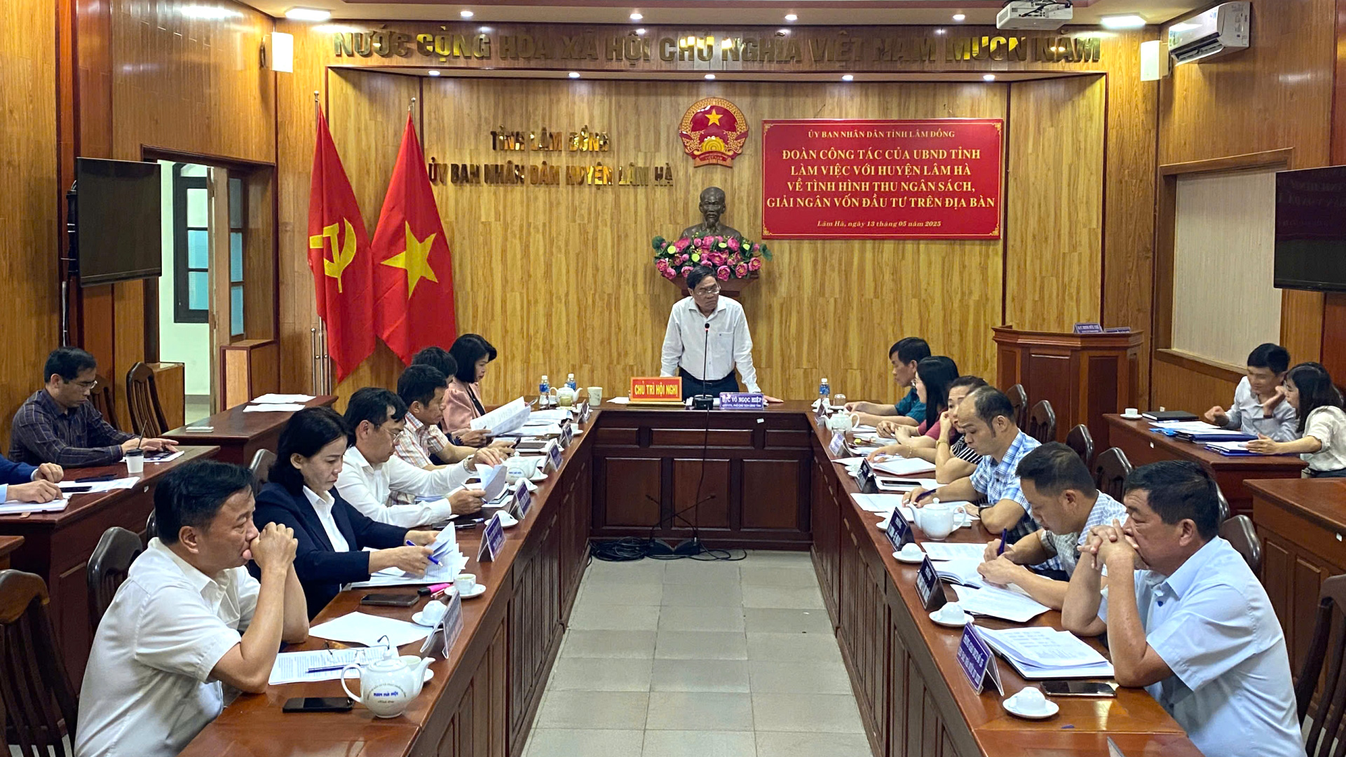 Phó Chủ tịch UBND tỉnh Lâm Đồng Võ Ngọc Hiệp làm việc với UBND huyện Lâm Hà