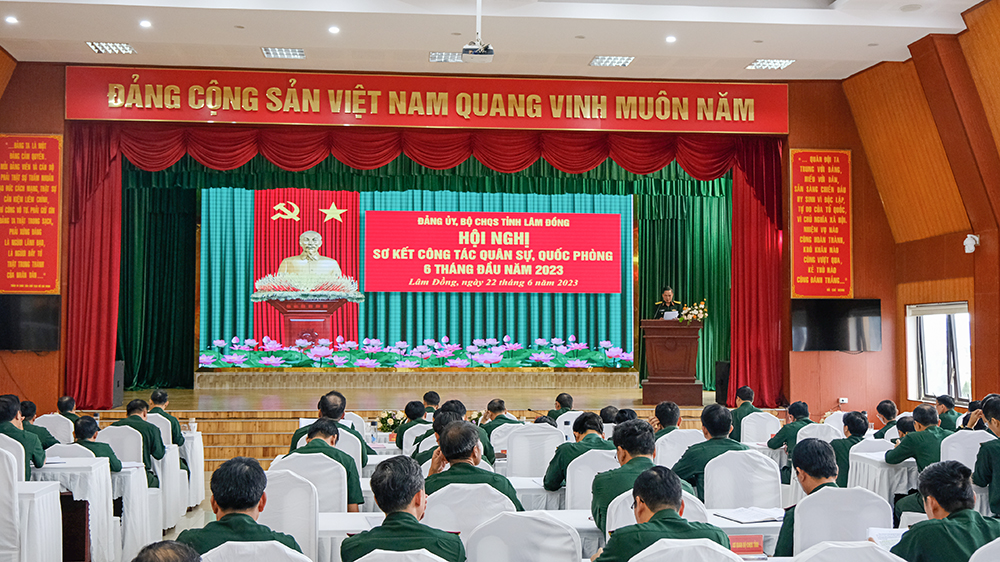 Bộ Chỉ huy Quân sự tỉnh sơ kết công tác quân sự, quốc phòng 6 tháng đầu năm