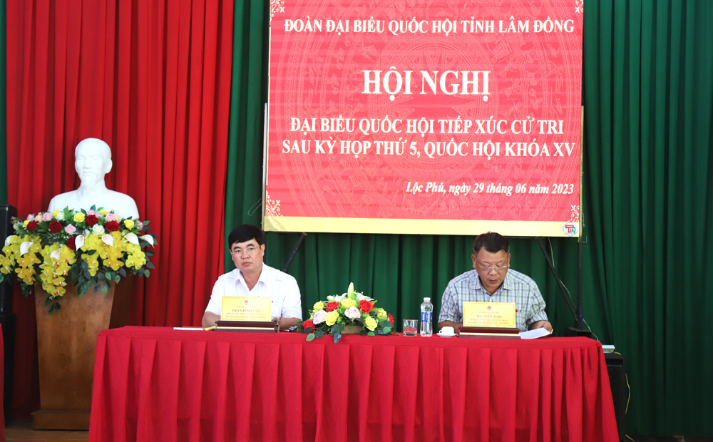 Đoàn ĐBQH đơn vị tỉnh Lâm Đồng tiếp xúc với cử tri huyện Bảo Lâm