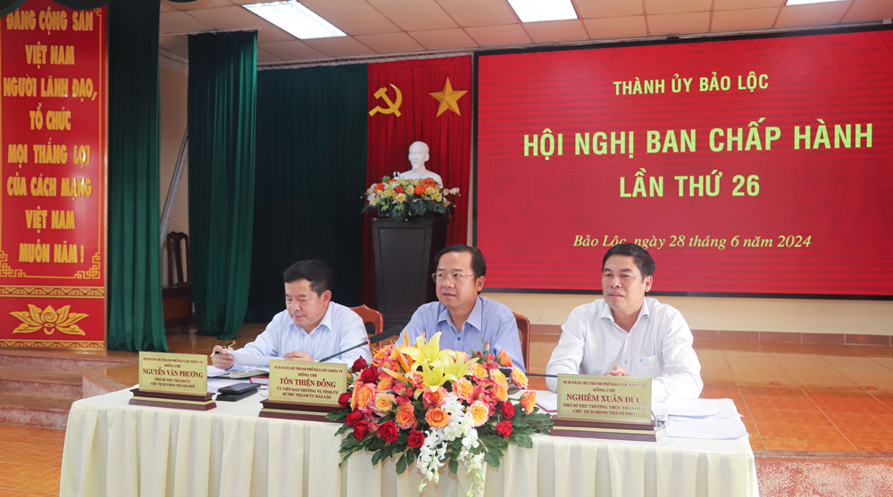 Hội nghị Ban Chấp hành Đảng bộ TP Bảo Lộc lần thứ 26