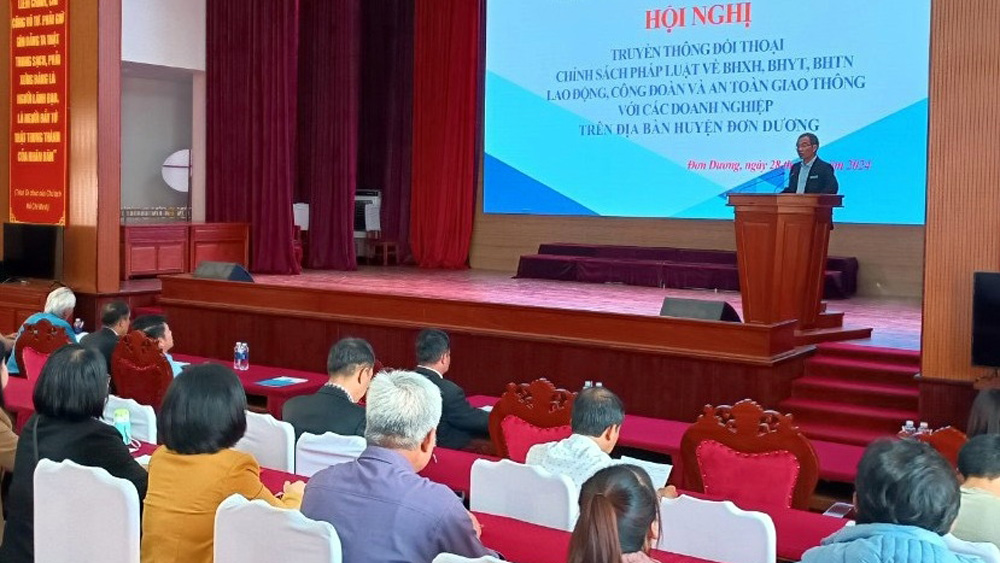 Đơn Dương: Tuyên truyền chính sách pháp, luật về lao động, thuế, bảo hiểm cho 220 doanh nghiệp