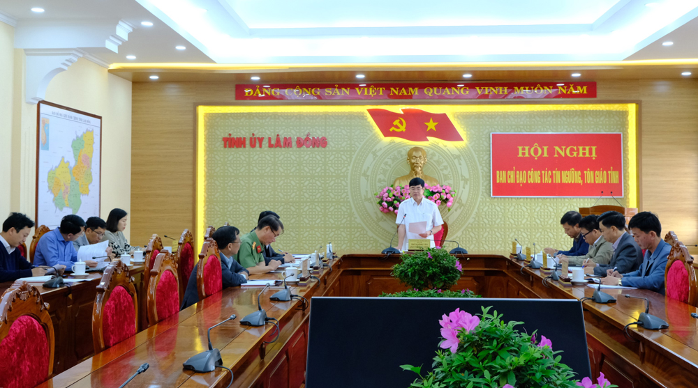 Ban Chỉ đạo công tác tín ngưỡng, tôn giáo tỉnh triển khai nhiệm vụ 6 tháng cuối năm