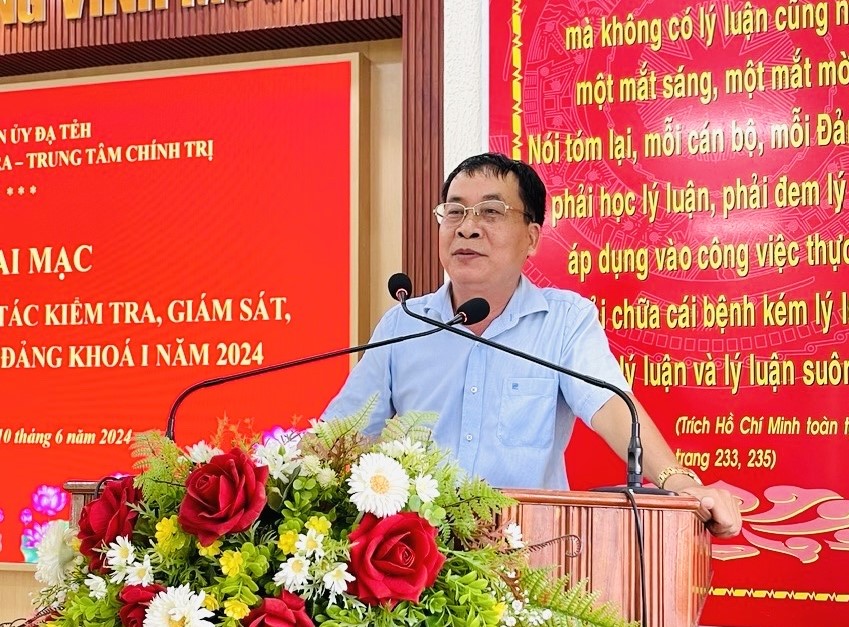 Đạ Tẻh: Mở 3 lớp tập huấn công tác kiểm tra, giám sát, thi hành kỷ luật đảng