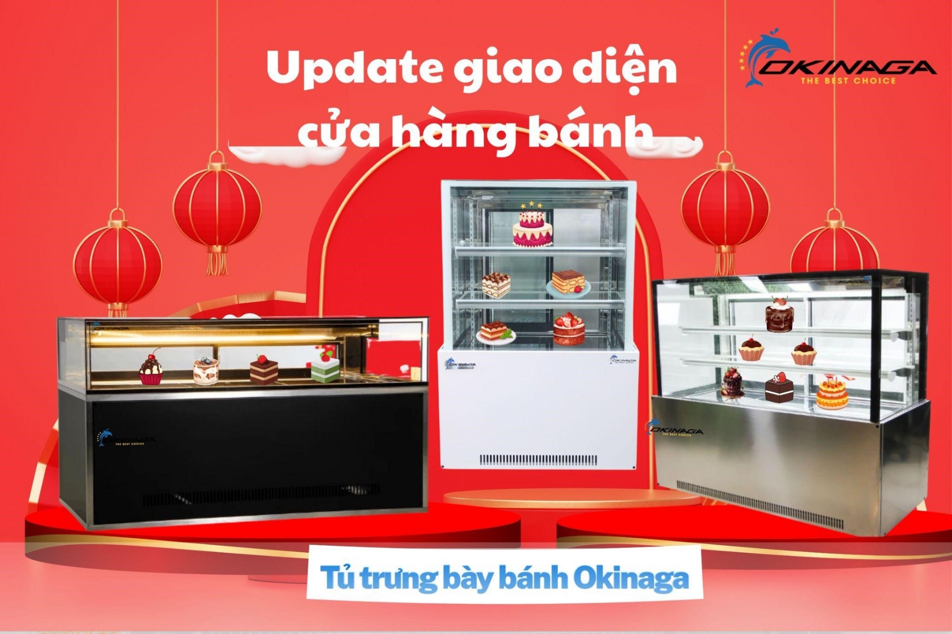 Báo giá các mẫu tủ trưng bày bánh kem cao cấp Okinaga Thái Lan